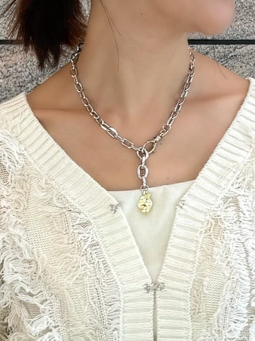 予約】ボリュームチェーンネックレス / シルバー(3月中旬発送予定) – fosie