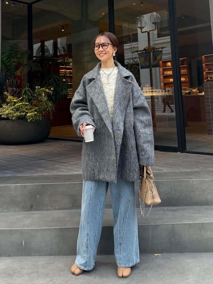 シャギーミドルコート / チャコール