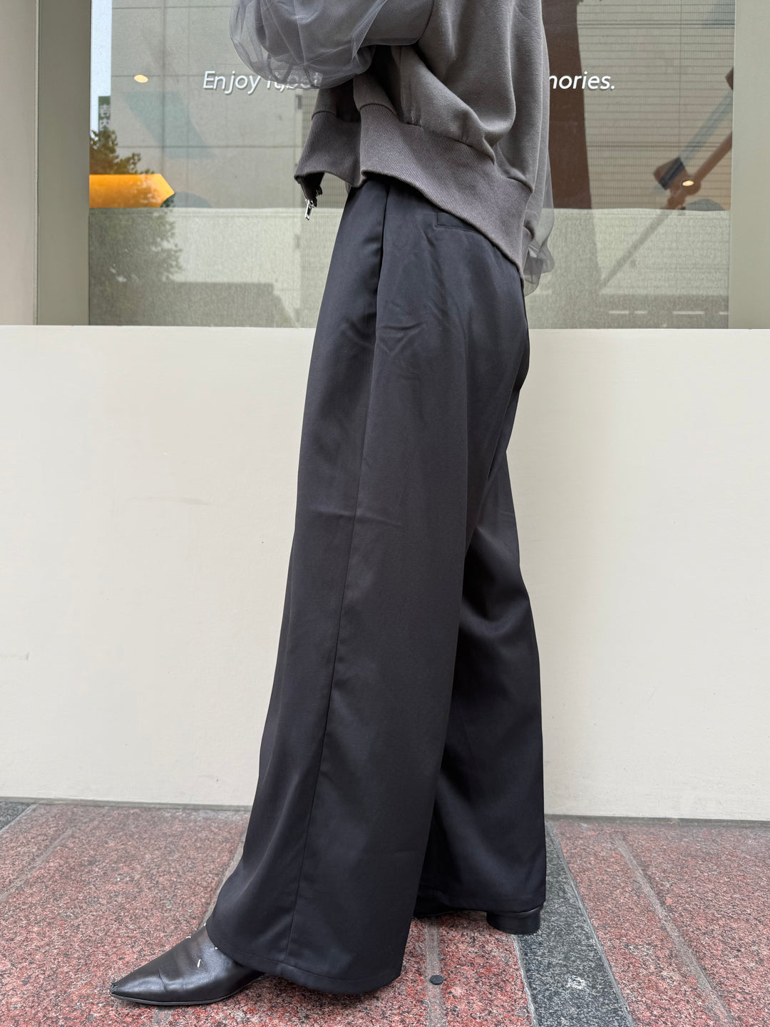 ツイルタックパンツ / ブラック