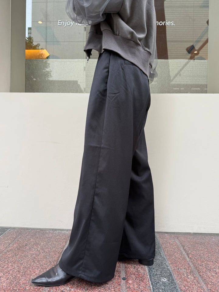 ツイルタックパンツ / ブラック