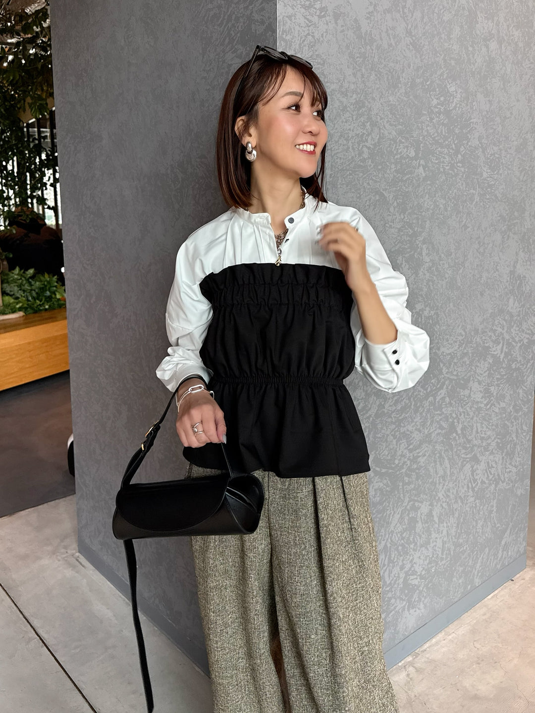 【予約】ブロードタックブラウス / ホワイト(2月下旬発送予定)