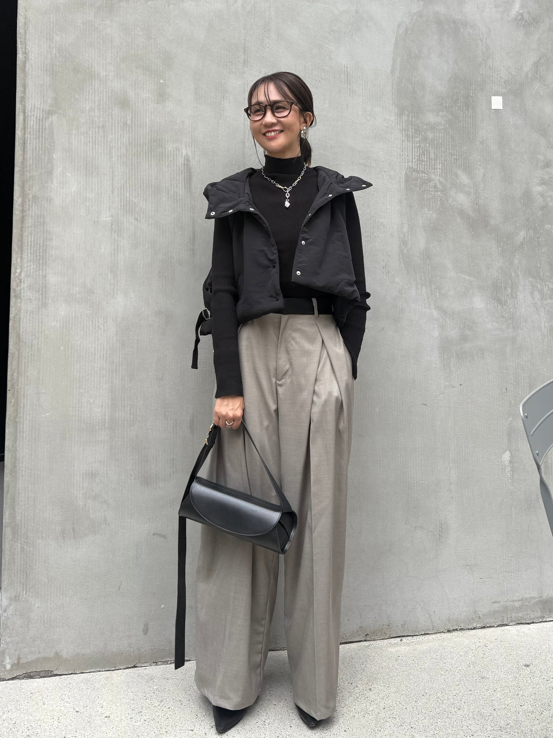 ツイルタックパンツ / グレージュ