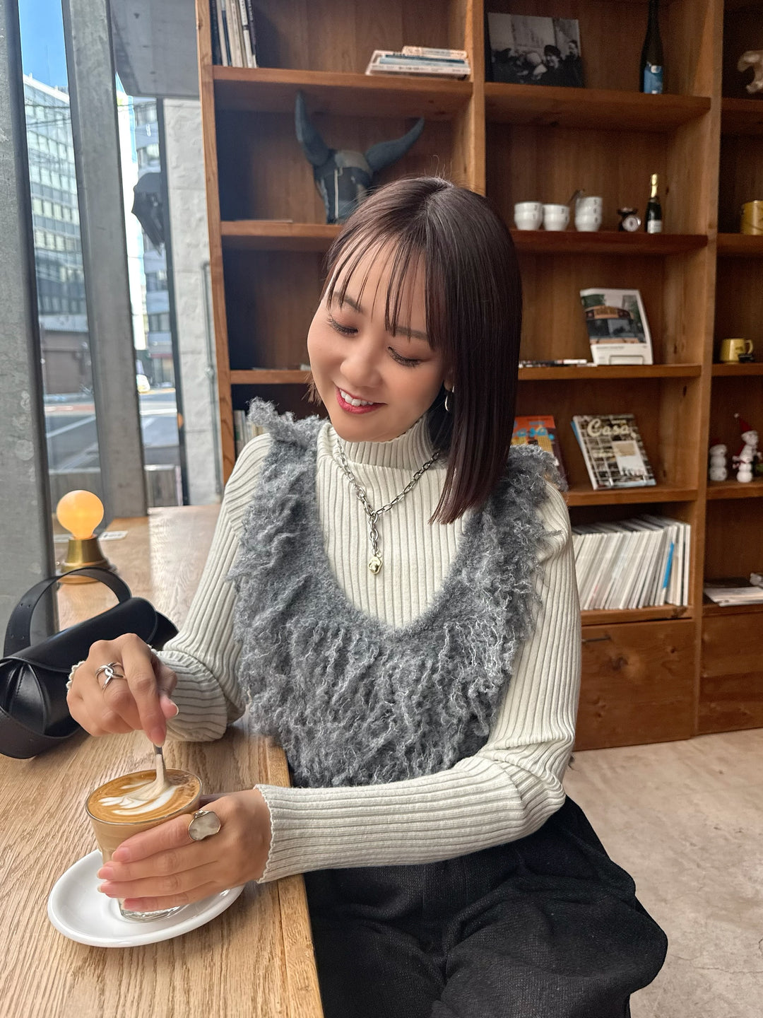 フリンジビスチェ / グレー