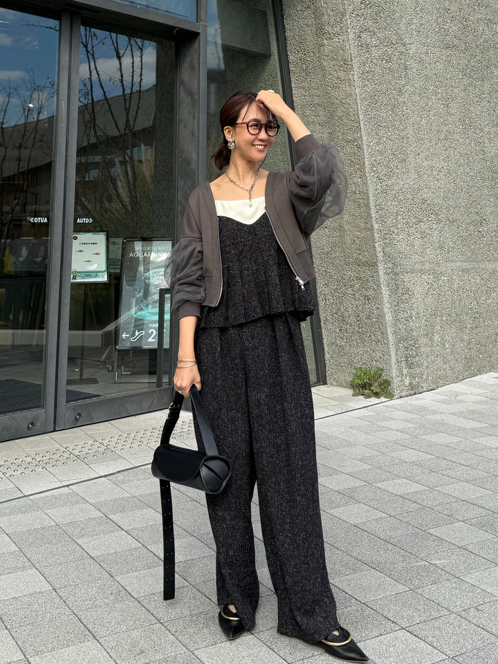 【予約】サマーツイードプリーツキャミ / ブラック(2月中旬頃発送予定)