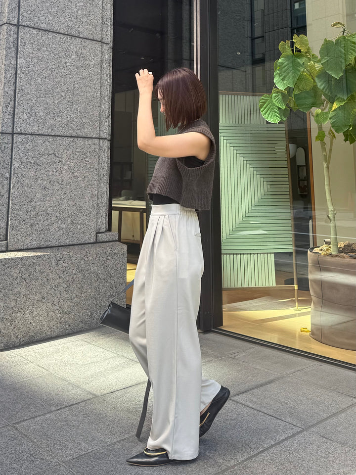 ツイルタックストレートパンツ / エクリュ
