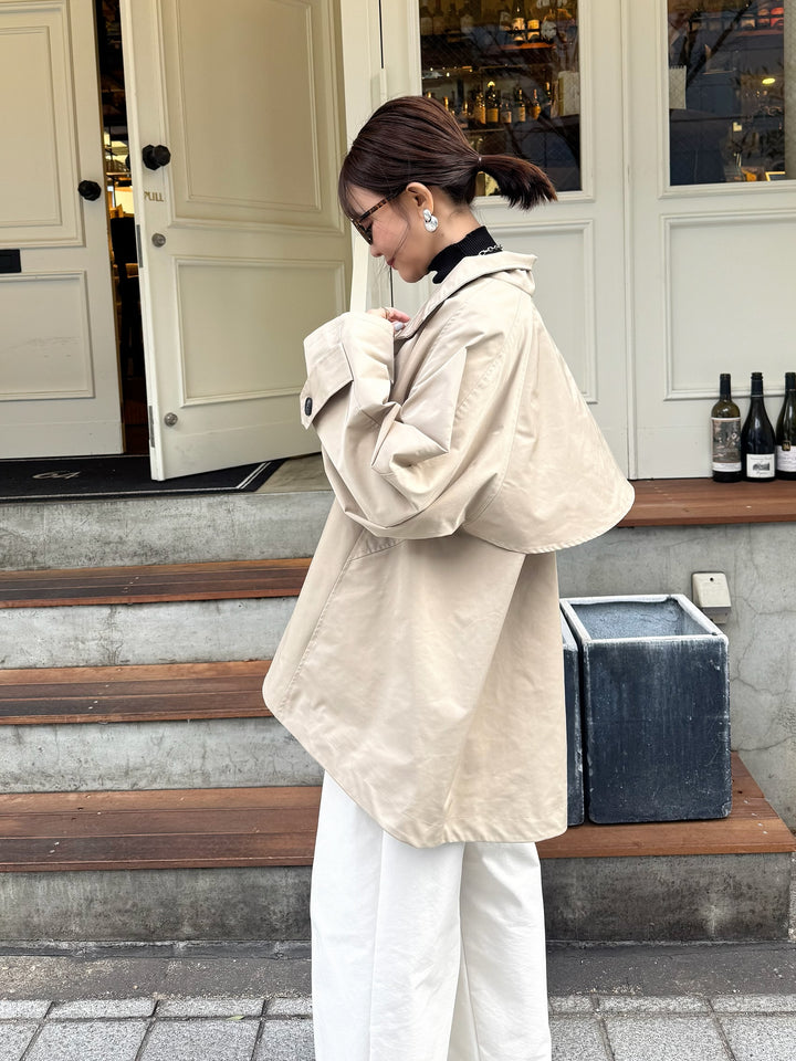 【予約】スタンドカラーミドルコート / ベージュ(2月下旬発送予定)