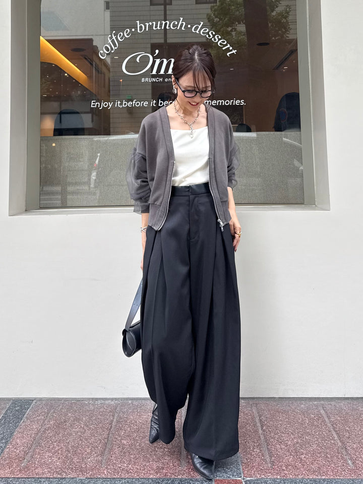 ツイルタックパンツ / ブラック