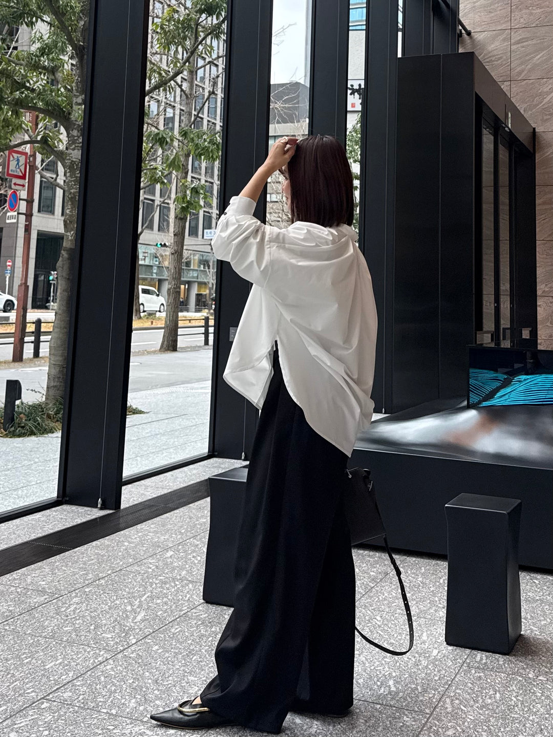 【予約】ブロードタックブラウス / ホワイト(2月下旬発送予定)