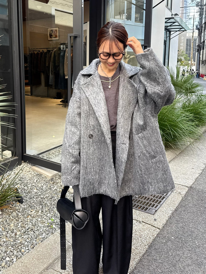 シャギーミドルコート / チャコール