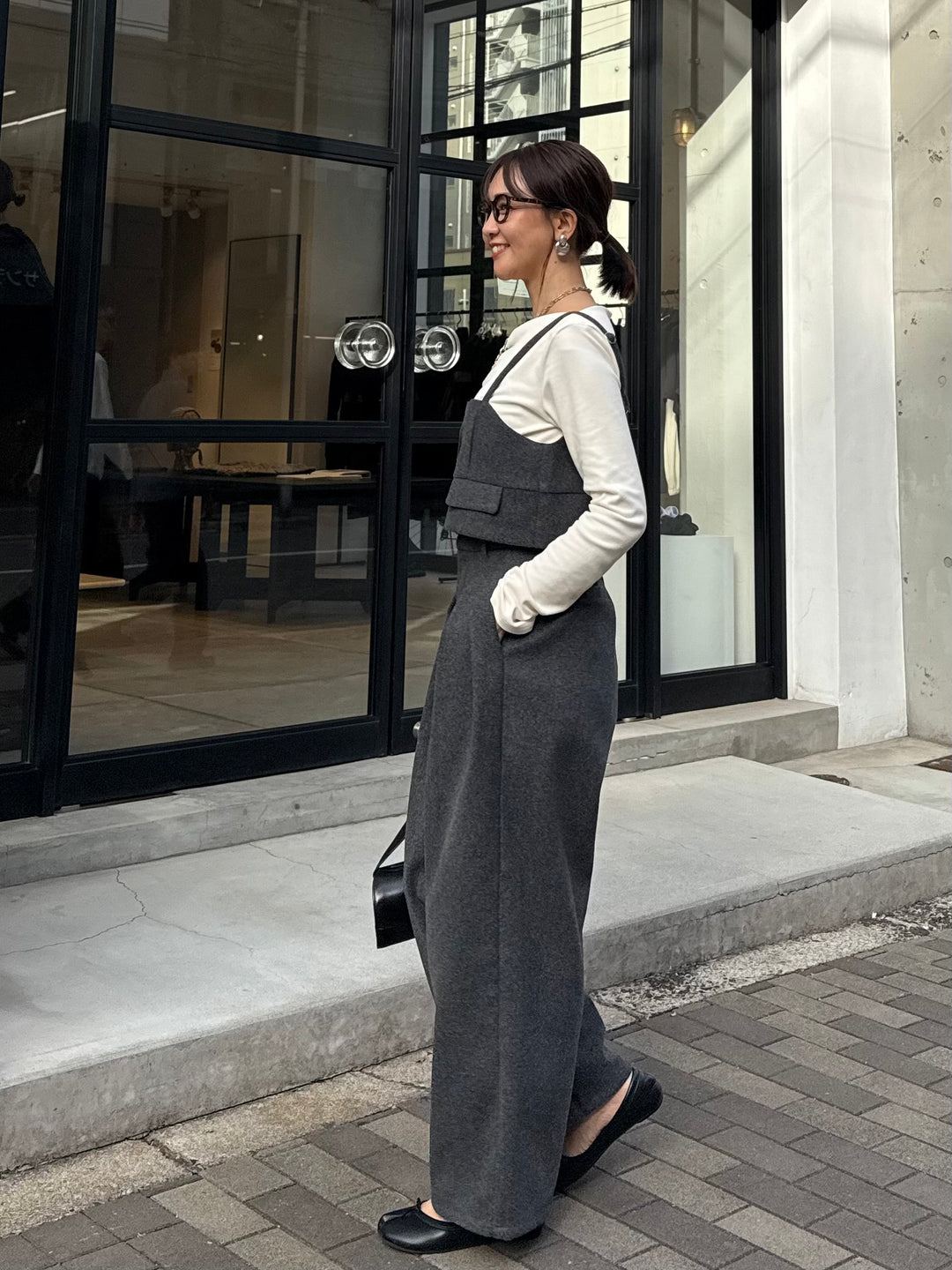 ベロアボートネックプルオーバー / アイボリー