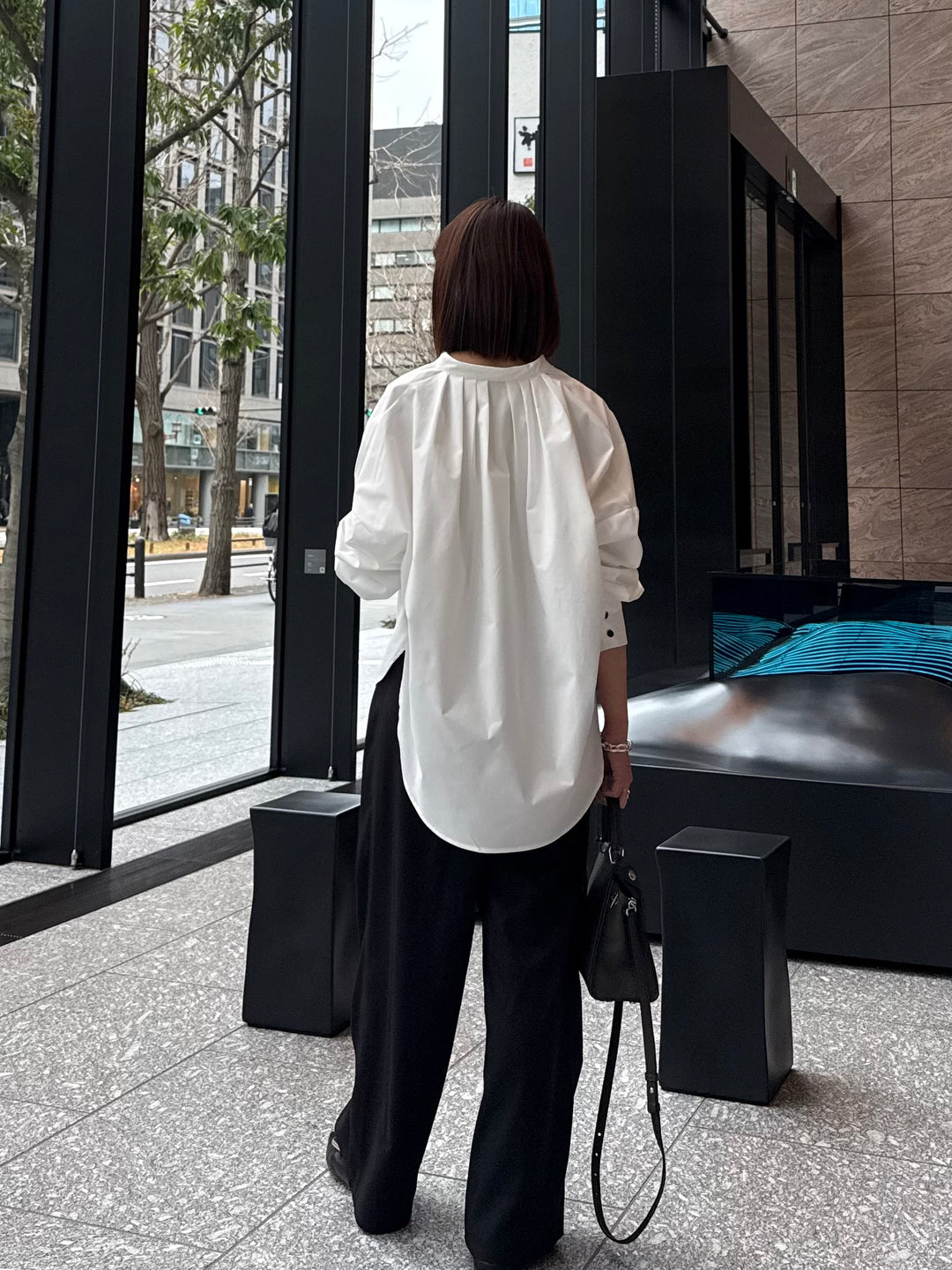 【予約】ブロードタックブラウス / ホワイト(2月下旬発送予定)