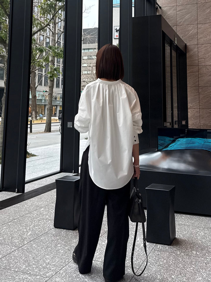 【予約】ブロードタックブラウス / ホワイト(2月下旬発送予定)