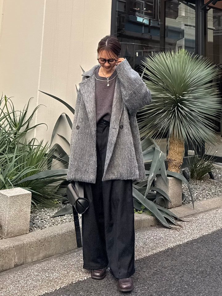 シャギーミドルコート / チャコール