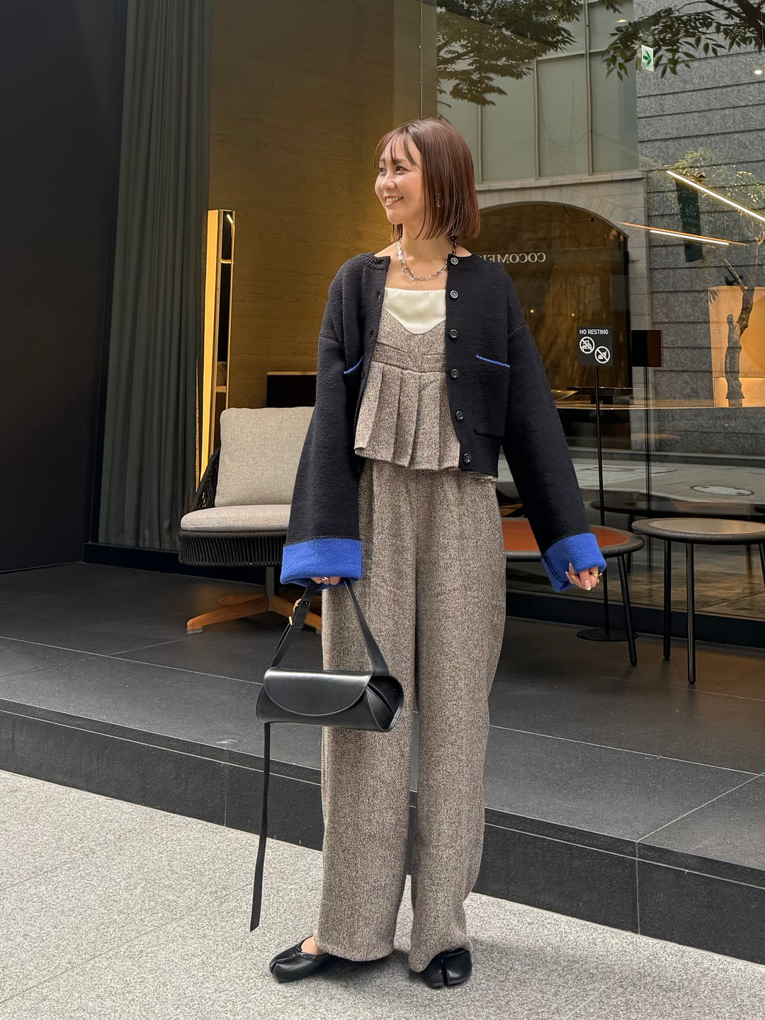 【予約】プリーツビスチェオールインワン / ブラウン(10月下旬発送予定)