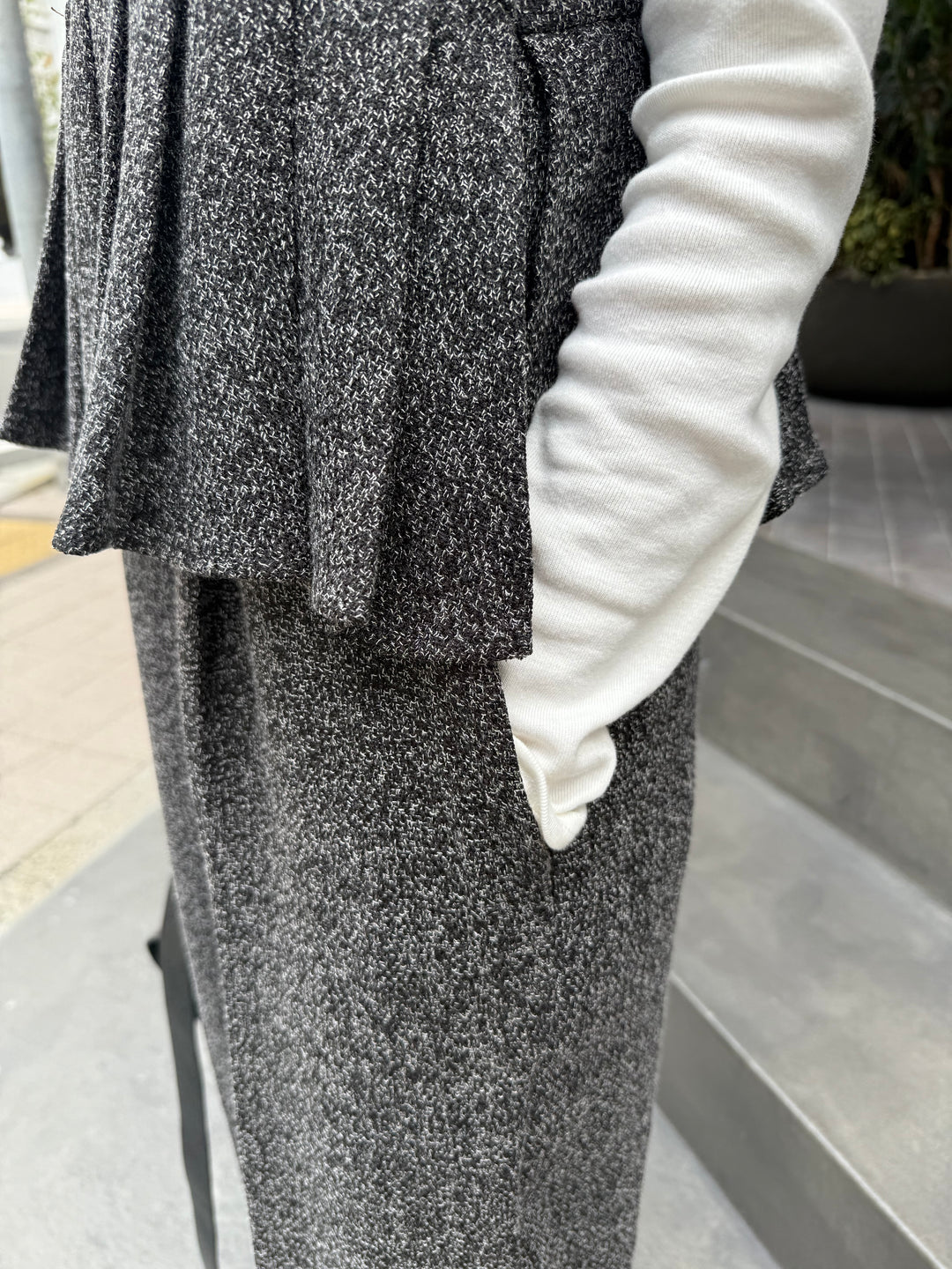 【予約】プリーツビスチェオールインワン / ブラック(11月上旬発送予定)