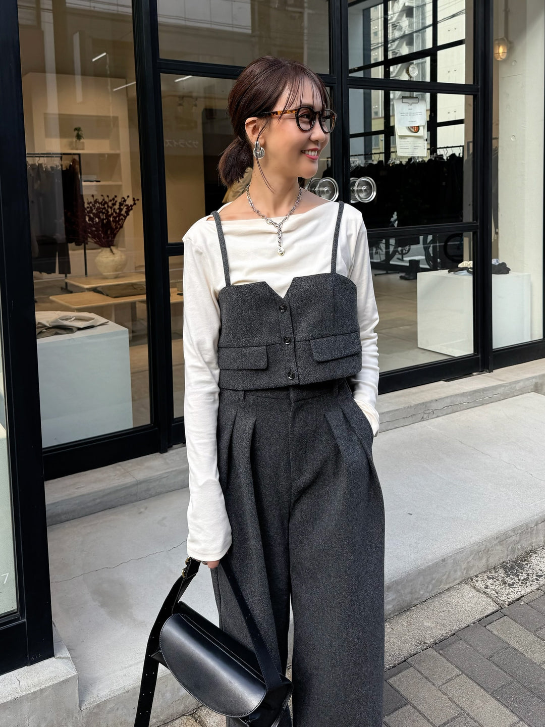 ベロアボートネックプルオーバー / アイボリー