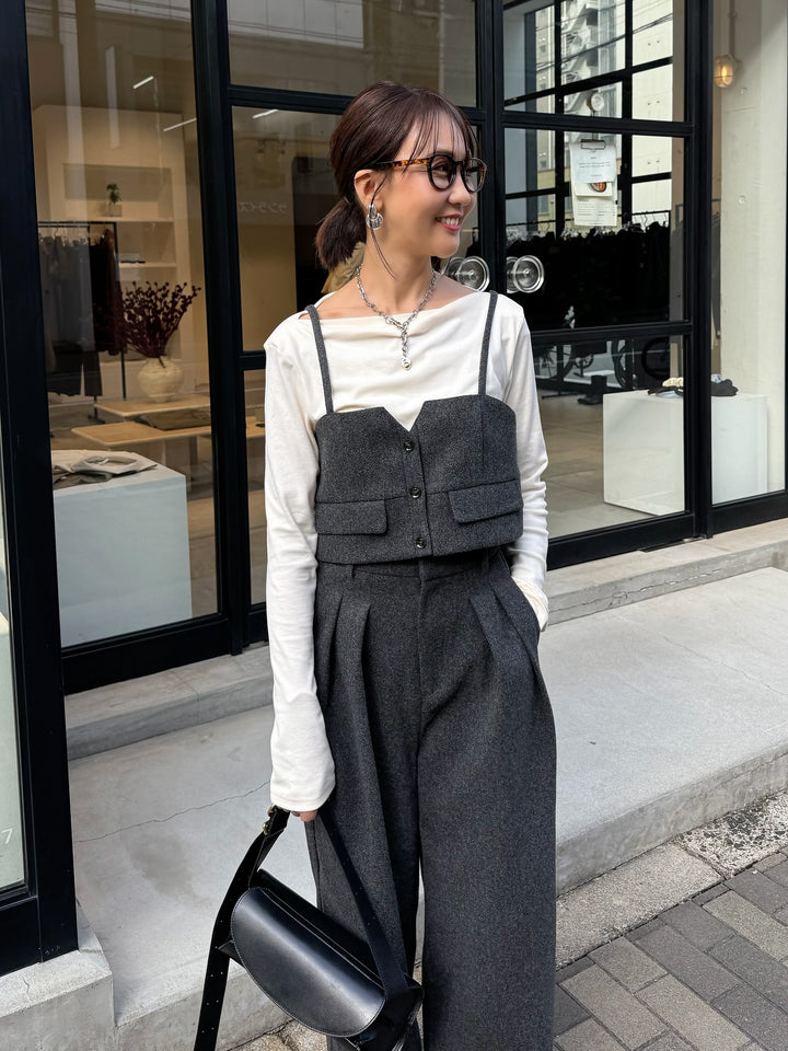 ベロアボートネックプルオーバー / アイボリー