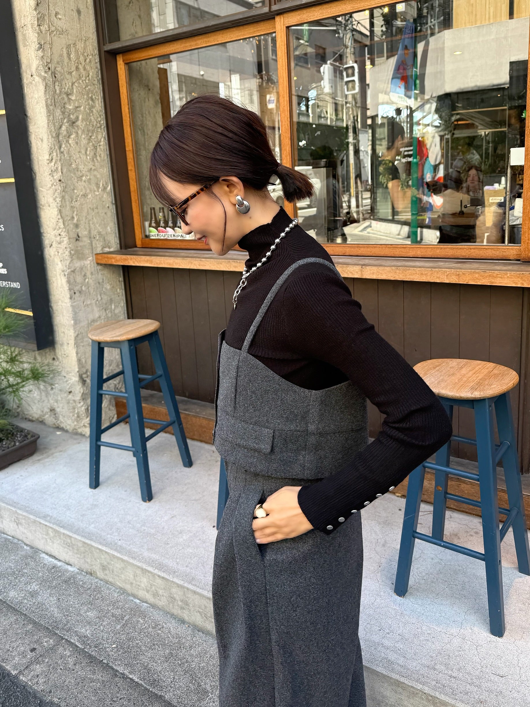 ウールライクビスチェ / チャコール – fosie