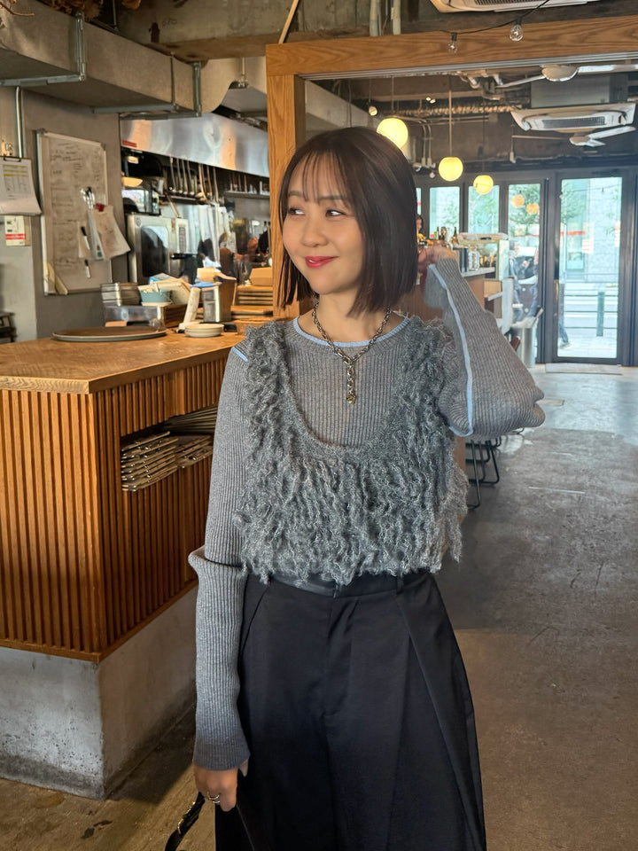 フリンジビスチェ / グレー