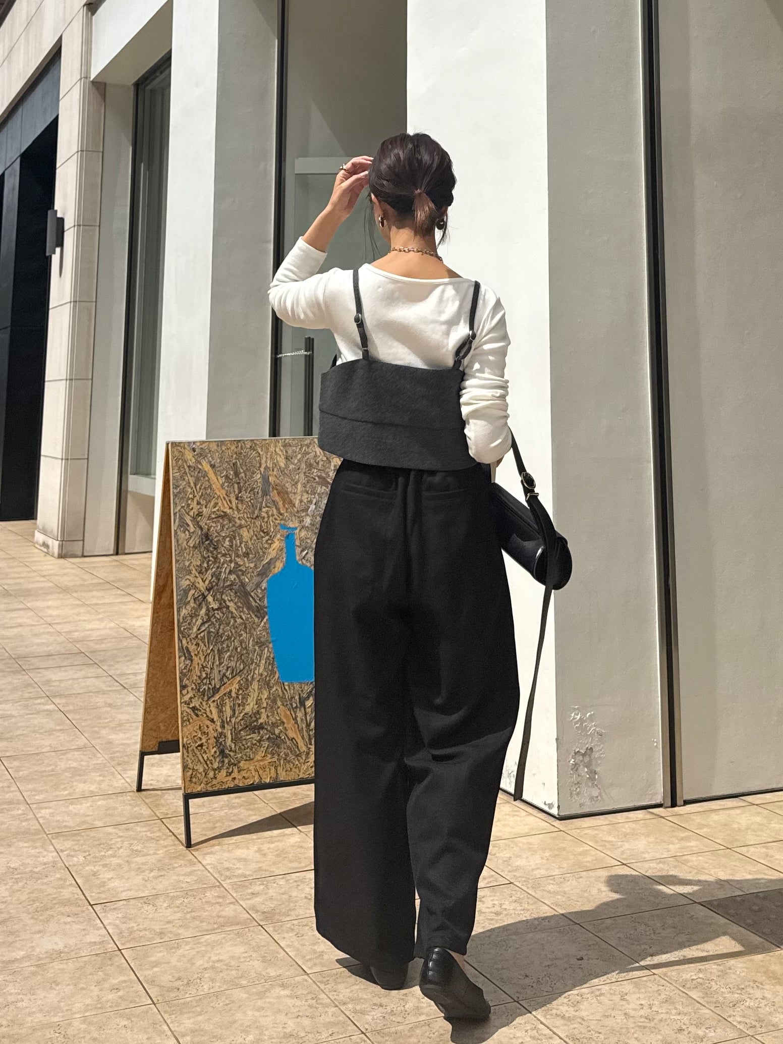 ウールライクビスチェ / チャコール – fosie