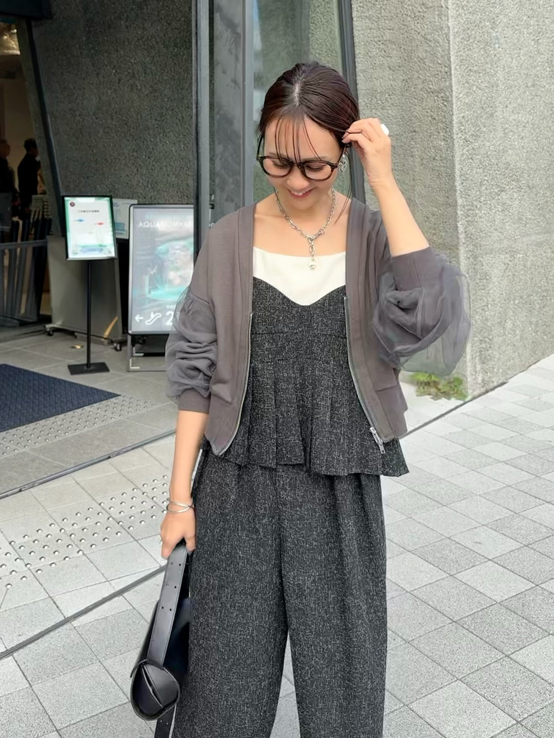 【予約】サマーツイードプリーツキャミ / ブラック(2月中旬頃発送予定)