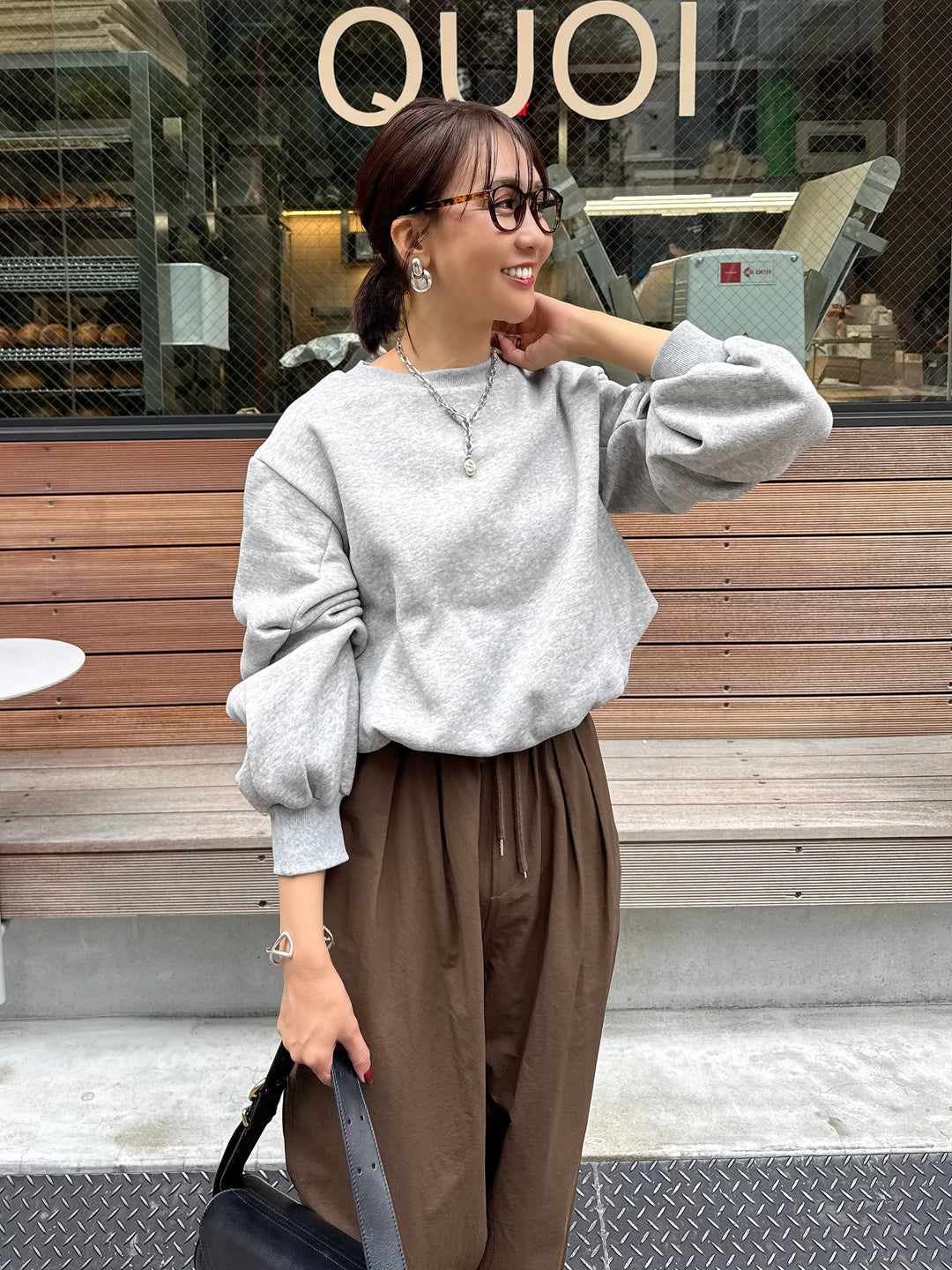 【予約】裏起毛バルーンプルオーバー / グレー(11月下旬発送予定)