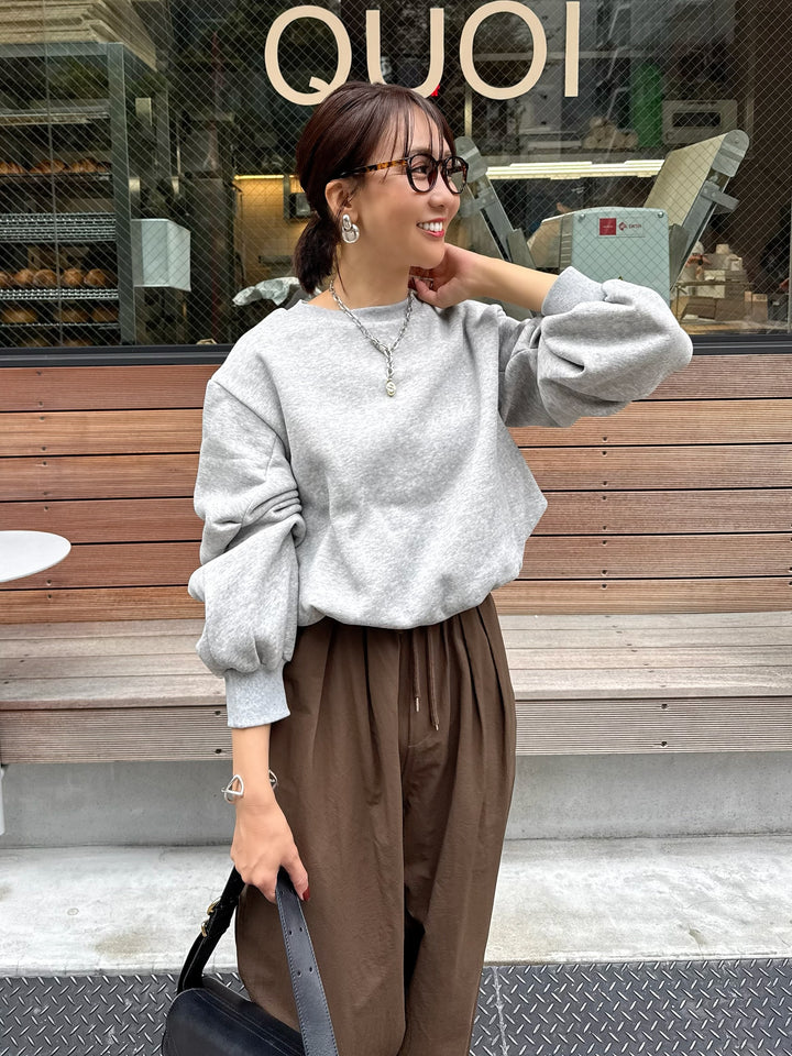 【予約】裏起毛バルーンプルオーバー / グレー(11月下旬発送予定)