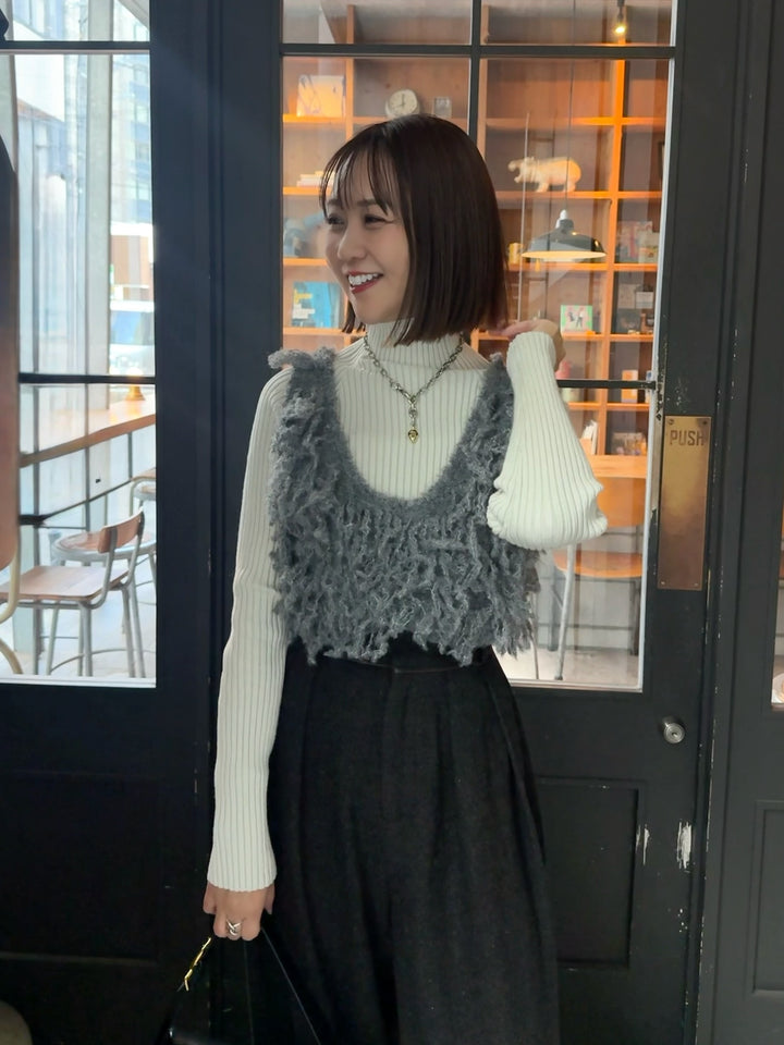 フリンジビスチェ / グレー