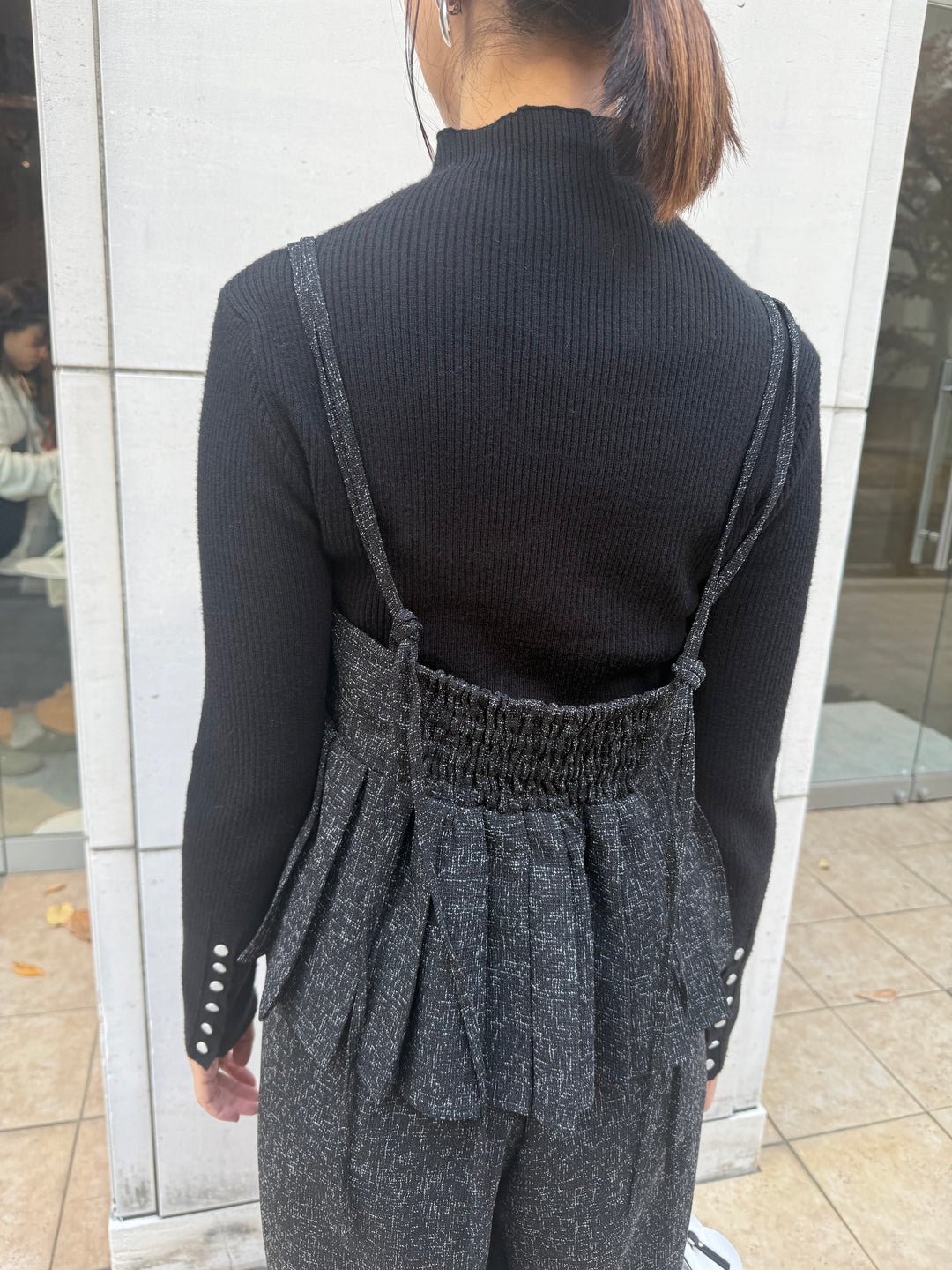 【予約】サマーツイードプリーツキャミ / ブラック(2月中旬頃発送予定)