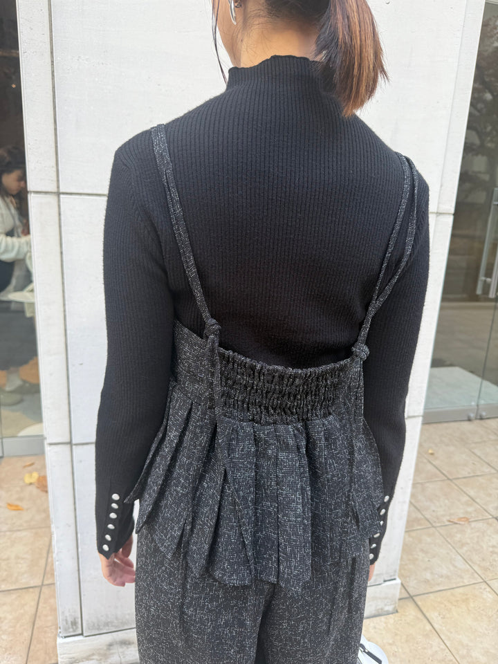 【予約】サマーツイードプリーツキャミ / ブラック(2月中旬頃発送予定)