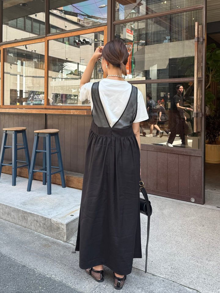バックメッシュワンピース / ブラック