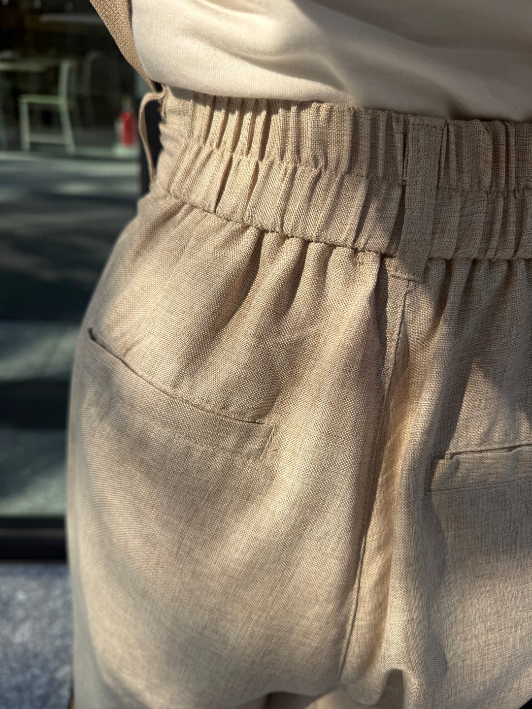 リネンライクタックパンツ / オートミール