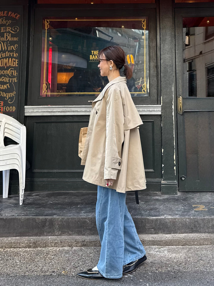 【予約】スタンドカラーミドルコート / ベージュ(2月下旬発送予定)