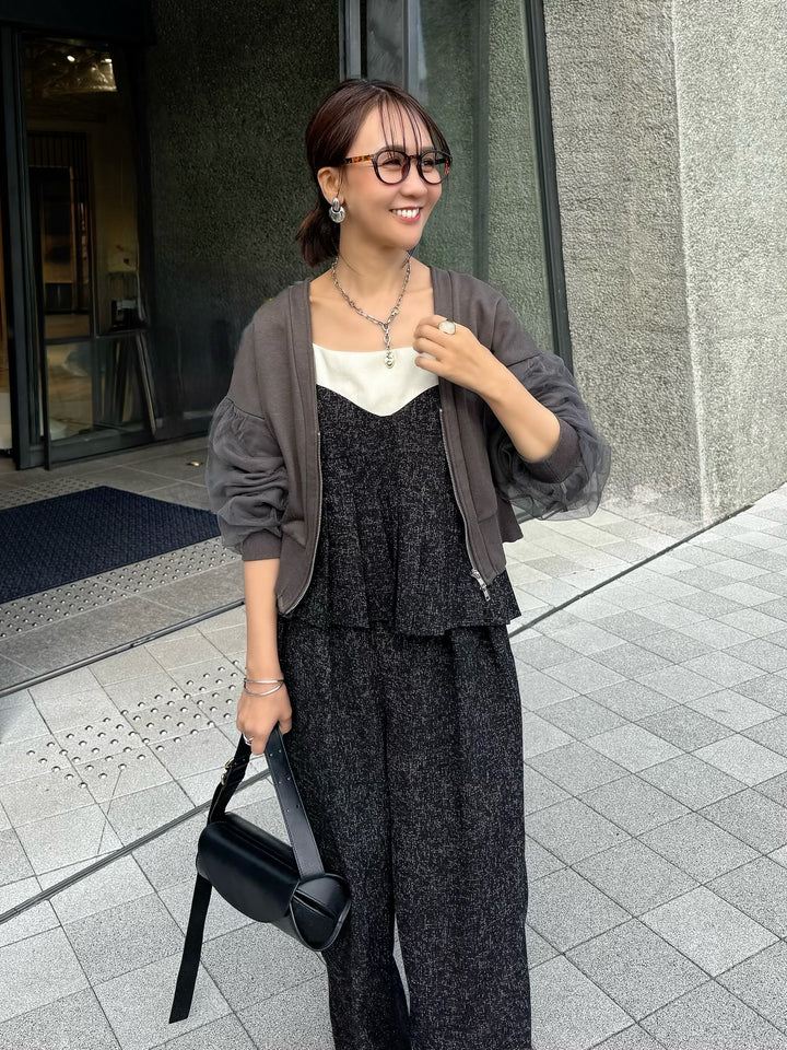 【予約】サマーツイードプリーツキャミ / ブラック(2月中旬頃発送予定)