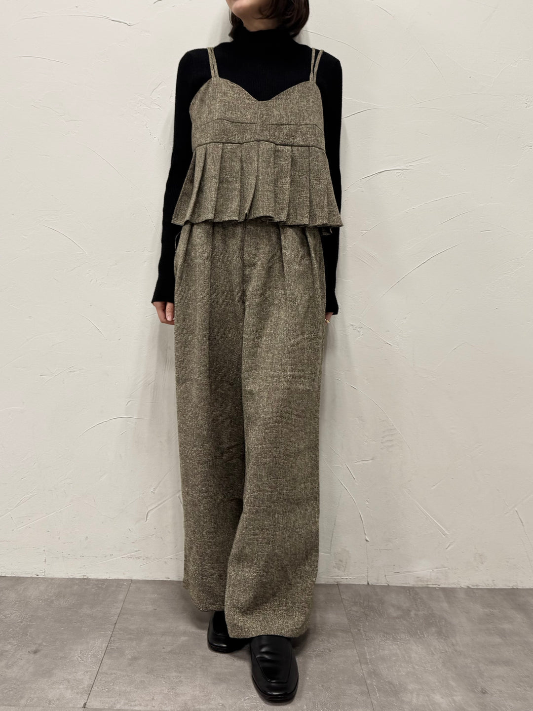 サマーツイードプリーツキャミ / ブラウン