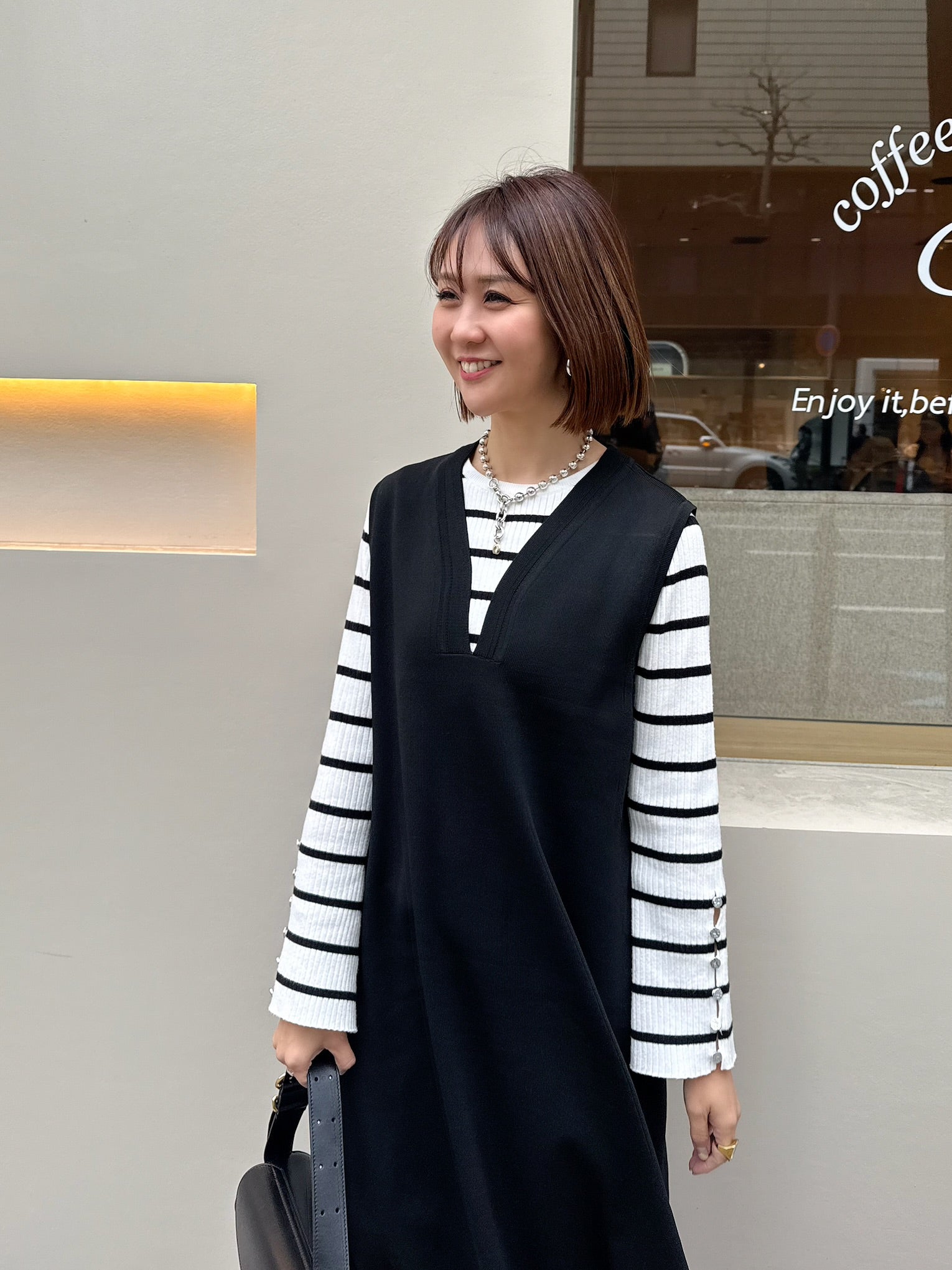 キーネックジャンパースカート / ブラック – fosie