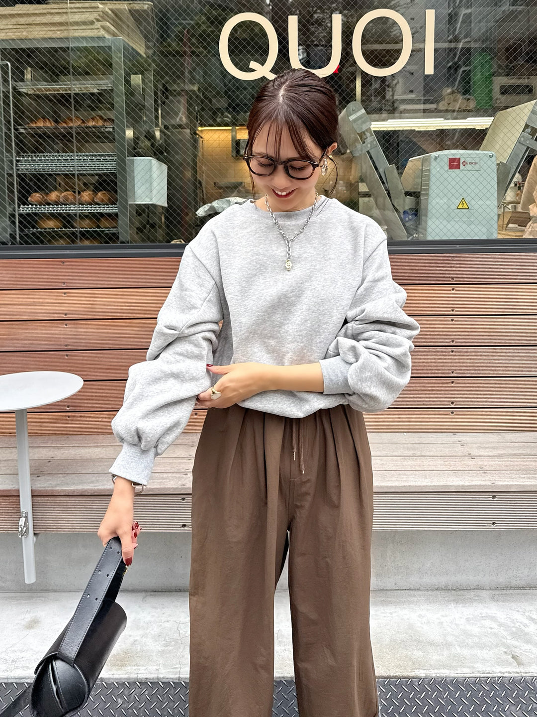 【予約】裏起毛バルーンプルオーバー / グレー(11月下旬発送予定)