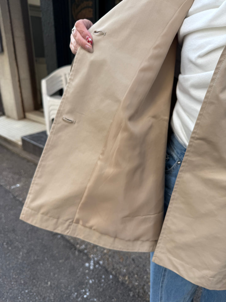 【予約】スタンドカラーミドルコート / ベージュ(2月下旬発送予定)