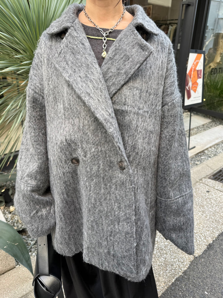 シャギーミドルコート / チャコール