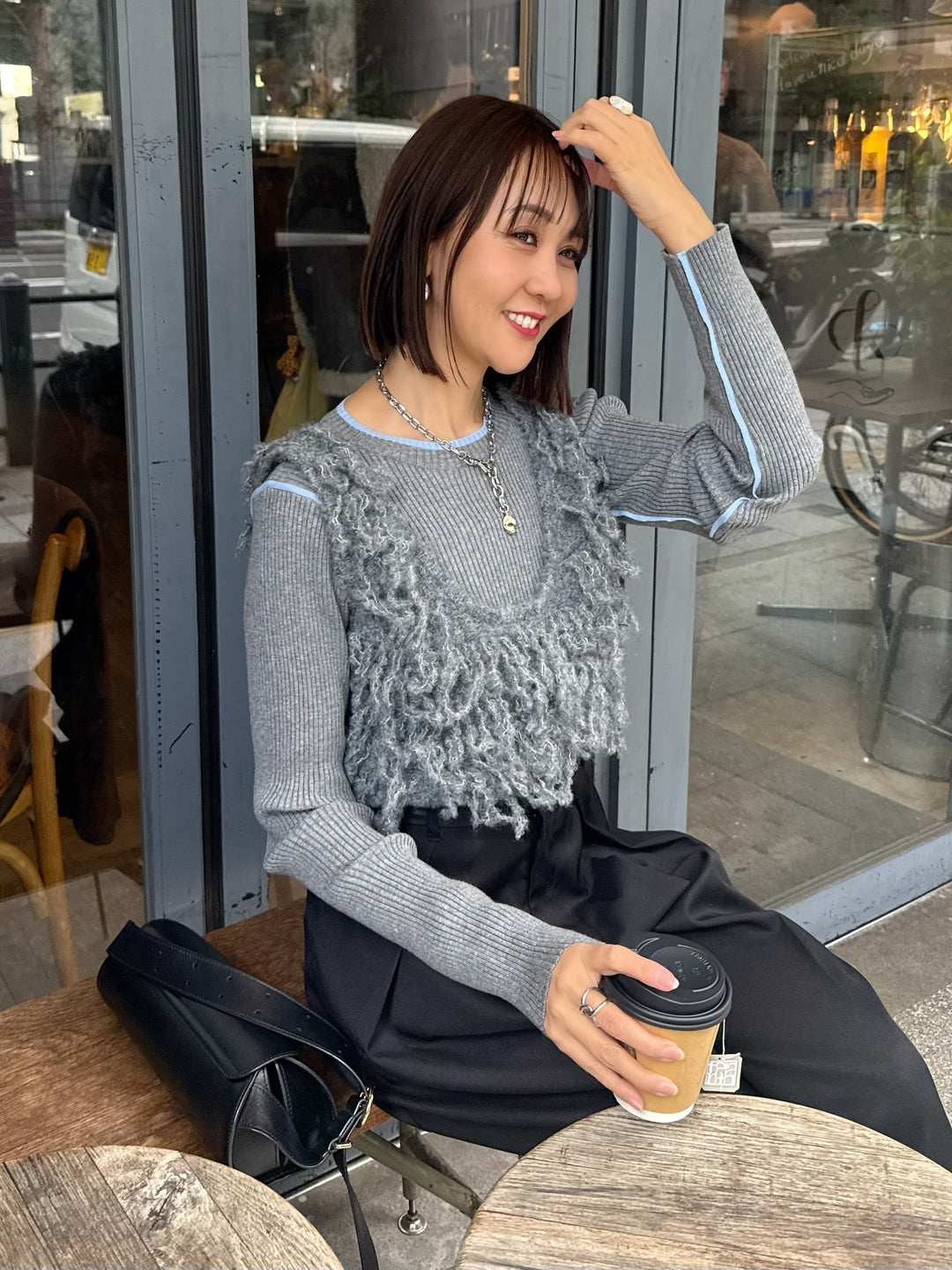 フリンジビスチェ / グレー