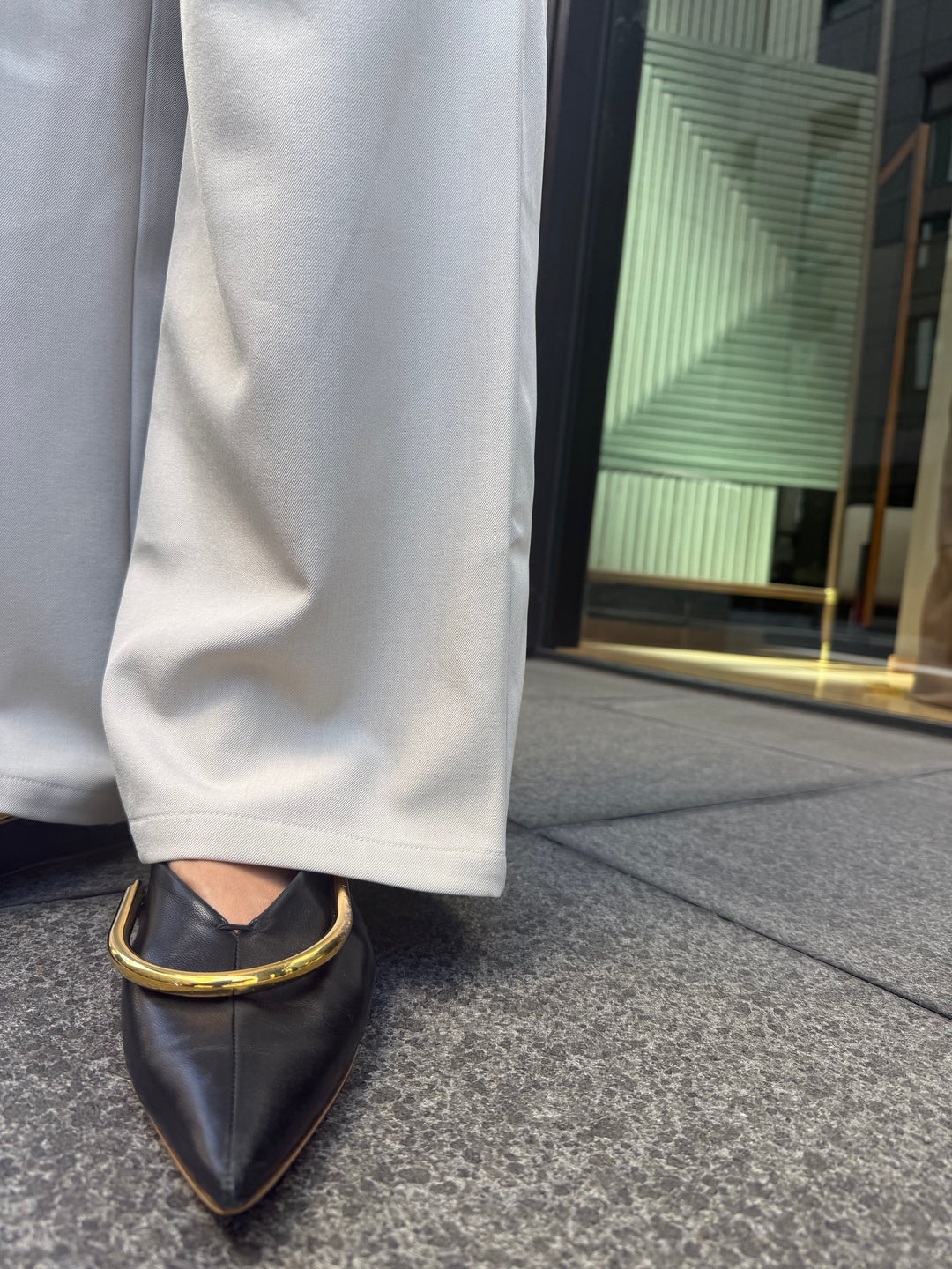 ツイルタックストレートパンツ / エクリュ