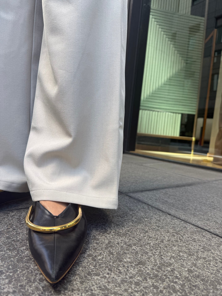 ツイルタックストレートパンツ / エクリュ