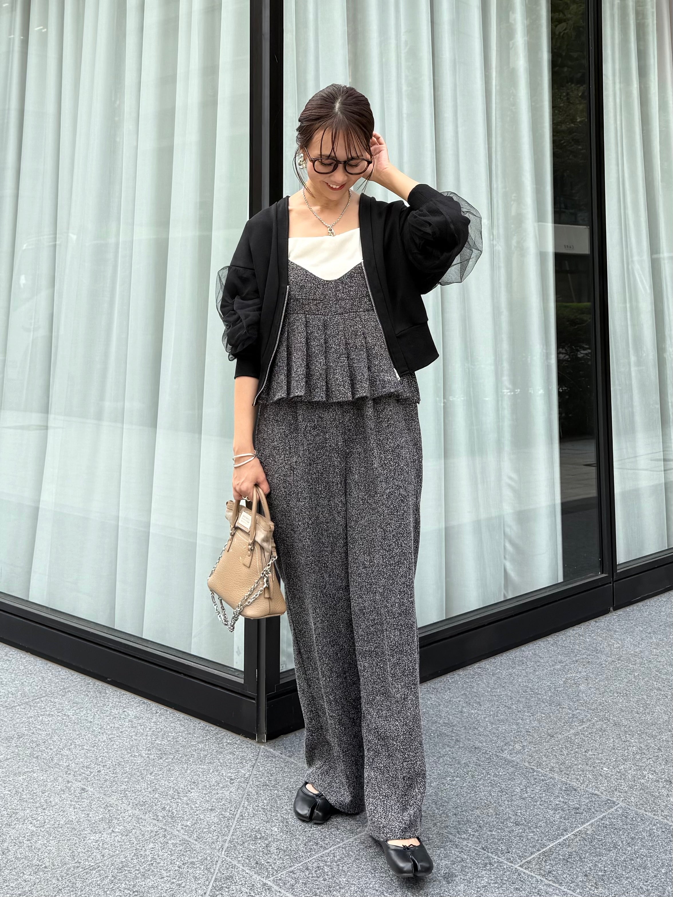 プリーツビスチェオールインワン / ブラック – fosie