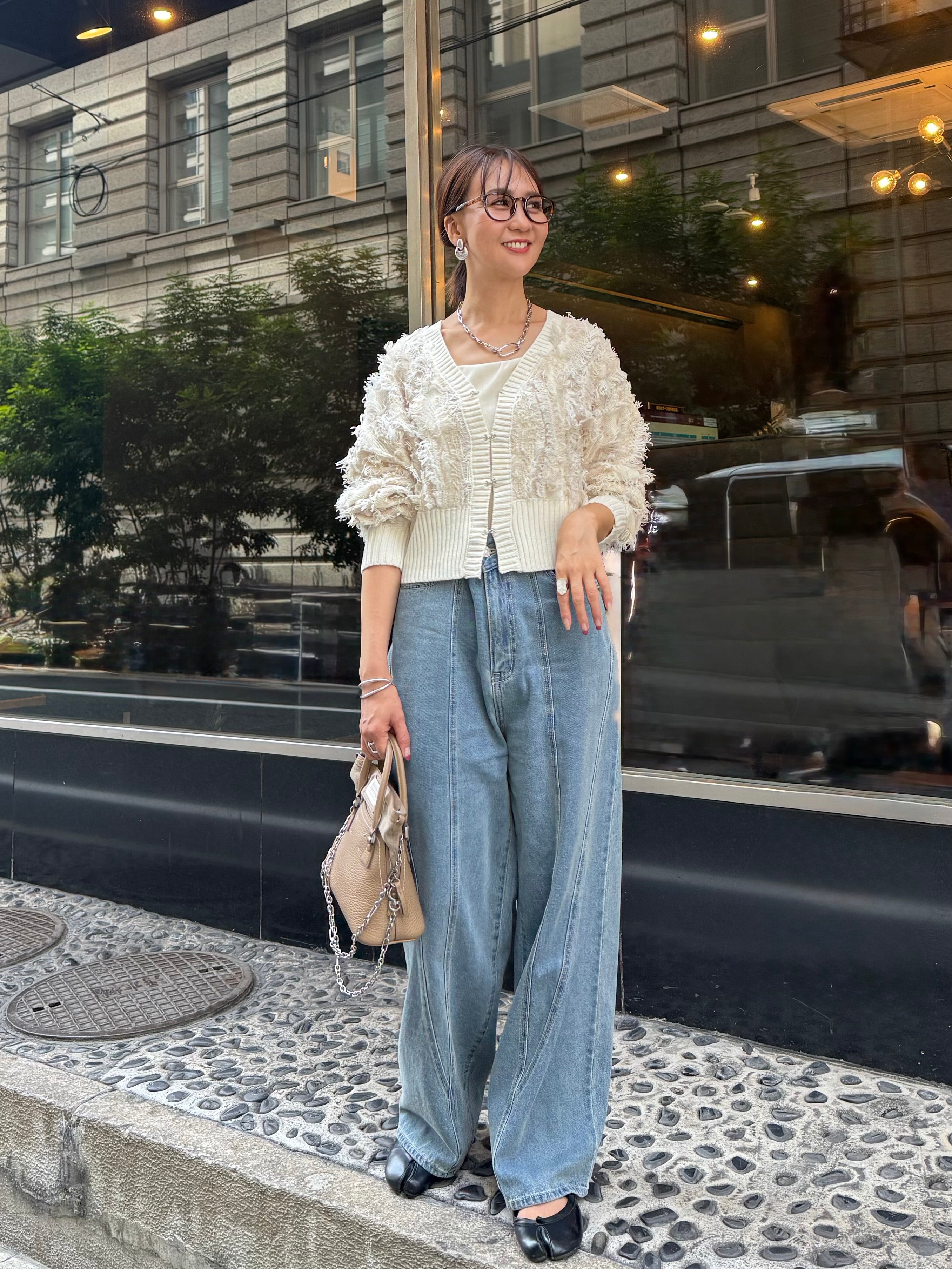 ebure アイボリー Vネック カーディガン 3065001337392472_01_9963w.jpeg