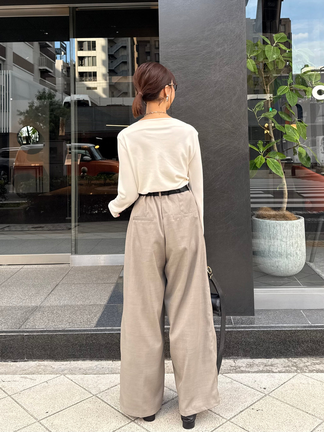 ツイルタックパンツ / グレージュ