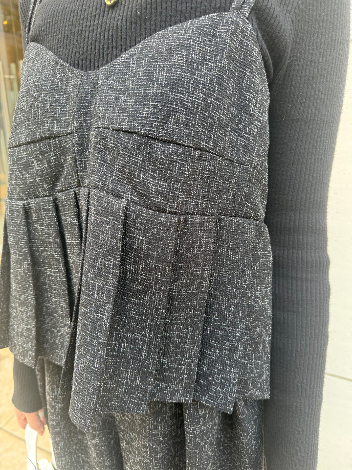 【予約】サマーツイードプリーツキャミ / ブラック(2月中旬頃発送予定)