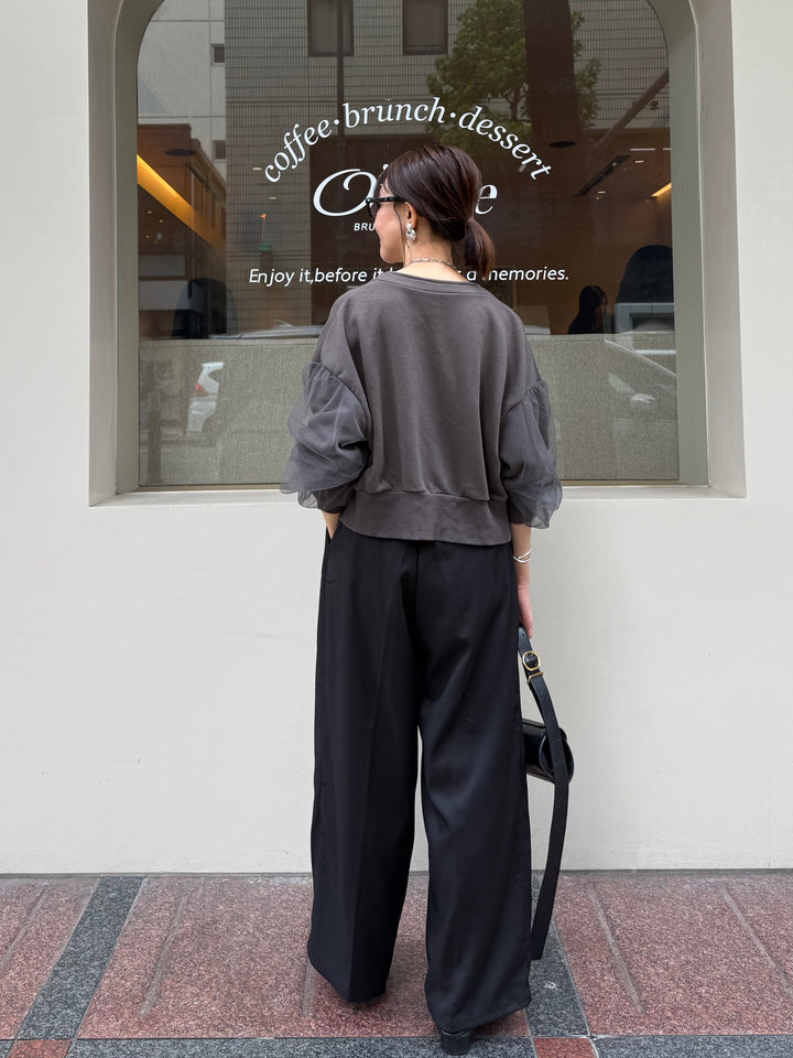 ツイルタックパンツ / ブラック