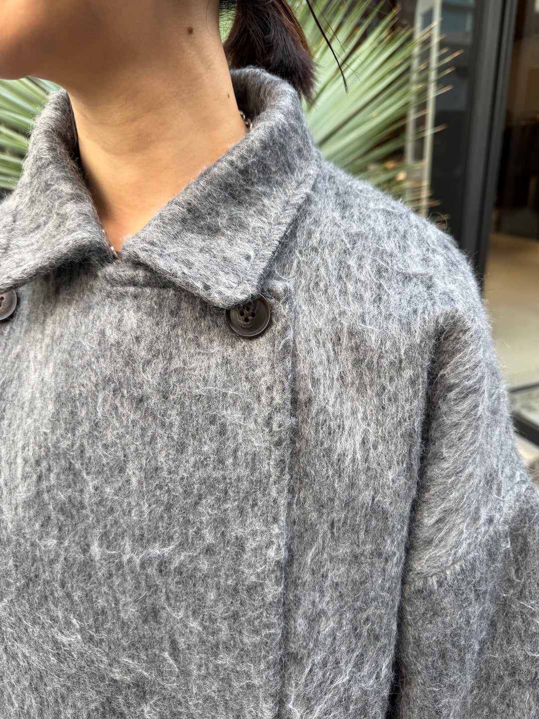 シャギーミドルコート / チャコール