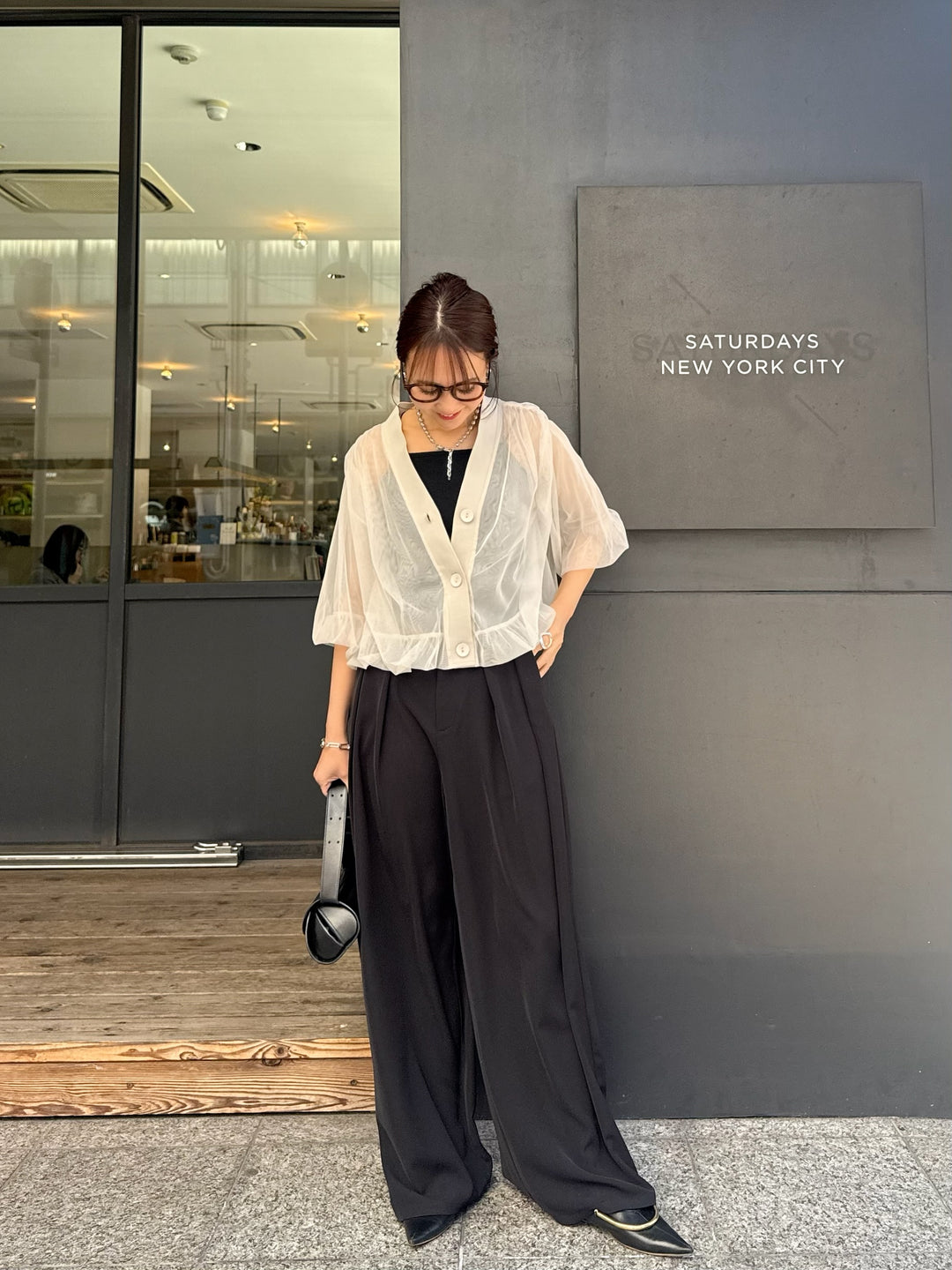 [新作300円OFF] 【予約】チュールシアーカーディガン / ベージュ(4月上旬発送予定)