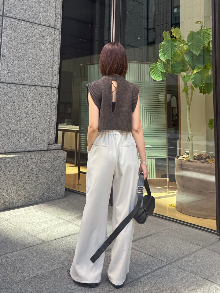 ツイルタックストレートパンツ / エクリュ